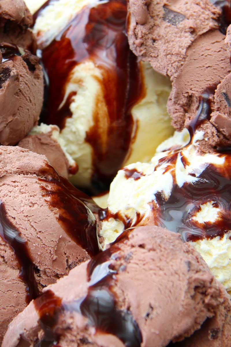 Milchspeiseeis Schoko-Vanille