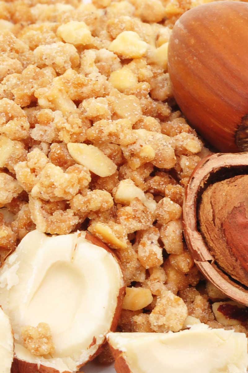 Frische und kandierte Erdnüsse